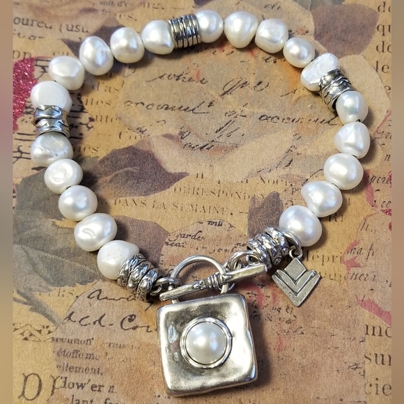 Silpada Sterling Silver & Pearl Bracelet - Picture 8 of 11